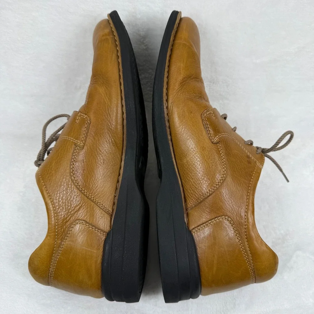 Johnston & Murphy Mens Tan Leather Square Toe Oxford Shoes 20-7233‎ Size 11M